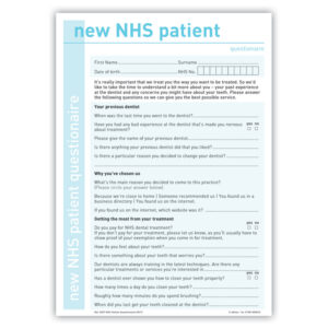 Private NHS Welcome Questionnaire